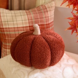 OHS Boucle Autumn Pumpkin Cushion - Rust - thumbnail 1