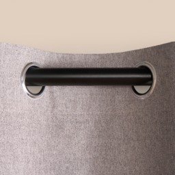 "OHS Woven Texture Eyelet Ultra Blackout Curtains, Grey - 90 x 90""" - thumbnail 4