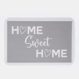 OHS Washable Home Sweet Home Printed Mat - Grey - thumbnail 5