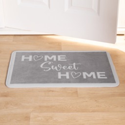 OHS Washable Home Sweet Home Printed Mat - Grey - thumbnail 2