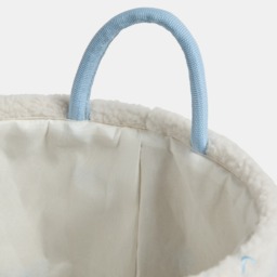 OHS Bow Boucle Storage Basket, Blue/White - Small - thumbnail 4