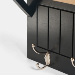 OHS Coat Hook Shelf - Black/Natural - thumbnail 5