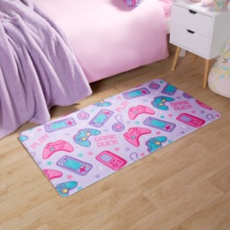 OHS Kids Washable Supersoft Gaming Rug - Lilac - thumbnail 2