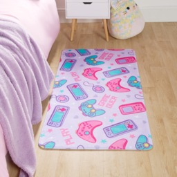 OHS Kids Washable Supersoft Gaming Rug - Lilac - thumbnail 3