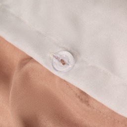 OHS Reversible Duvet Cover Set, Stone/Toffee - Double - thumbnail 4