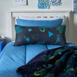 OHS Kids Gaming Bolster Pillow - Navy