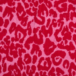 OHS 100% Cotton Jacquard Leopard Bath Towel - Pink - thumbnail 5