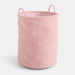 OHS Bow Boucle Storage Basket, Pink - Large - thumbnail 1