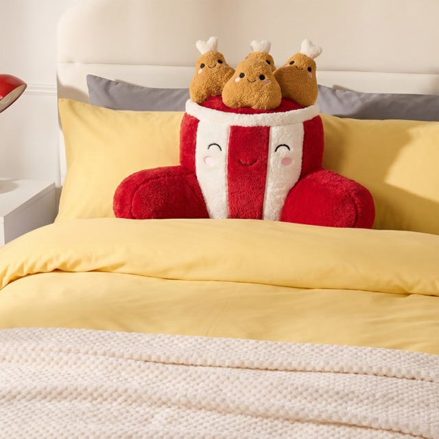 OHS Krispy The Fried Chicken Cuddle Cushion - Red - image 1