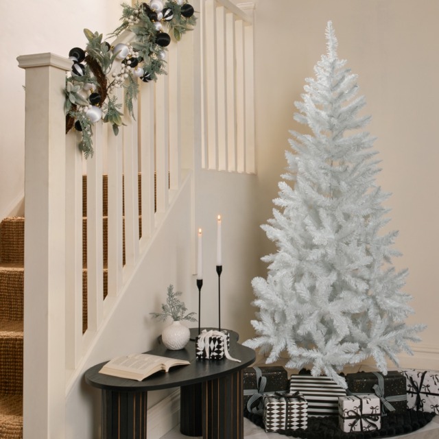OHS Artificial Christmas Tree, White - 6ft - image 1