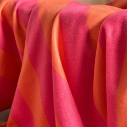 OHS Stripe Fleece Throw - Orange/Pink - thumbnail 2