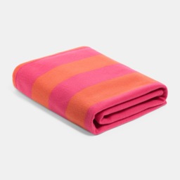 OHS Stripe Fleece Throw - Orange/Pink - thumbnail 3