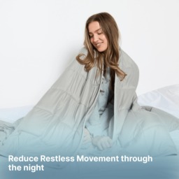 OHS Supersoft Weighted 4kg Blanket, Silver Grey - 125 x 150cm - thumbnail 3