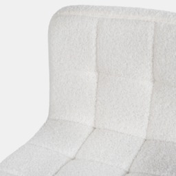 OHS Set of 2 Adjustable Bouclé Bar Stools - Cream - thumbnail 5
