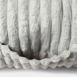 OHS Heatable Ribbed Faux Fur Cuddle Cushion - Silver - thumbnail 5