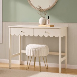 OHS Scalloped Dressing Table - Cream