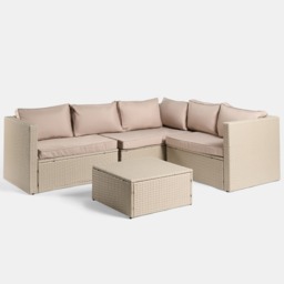 OHS Tuscany 5 Seater Rattan Sofa Set - Natural - thumbnail 4