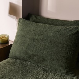 OHS Teddy Fleece Pillowcases - Woodland Green - thumbnail 2