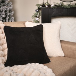 OHS Tufted Winter Tree Cushion Covers, Black - 45 x 45cm - thumbnail 3