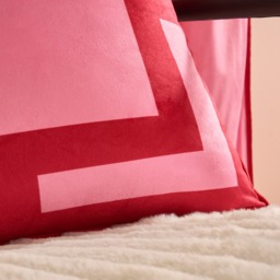 OHS 4 Pack Square Print Cushion Covers - Hot Pink/Red - thumbnail 2