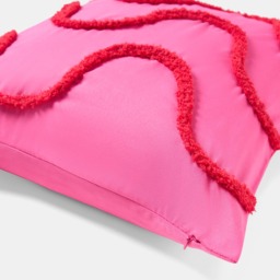 OHS 4 Pack Tufted Wave Cushion Covers - Hot Pink/Red - thumbnail 5