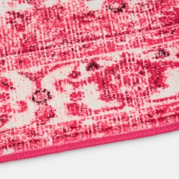 OHS Washable Vintage Printed Rug, Pink - 80 x 150cm - thumbnail 4