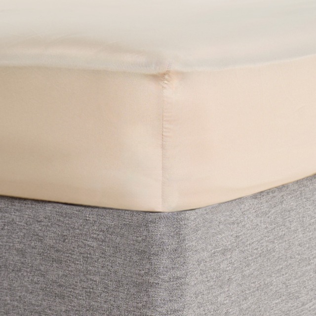 OHS Plain Dyed Fitted Sheet, Stone - Double - image 1