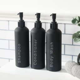 OHS Dispenser Bottles, Black - 3 Pack - thumbnail 1