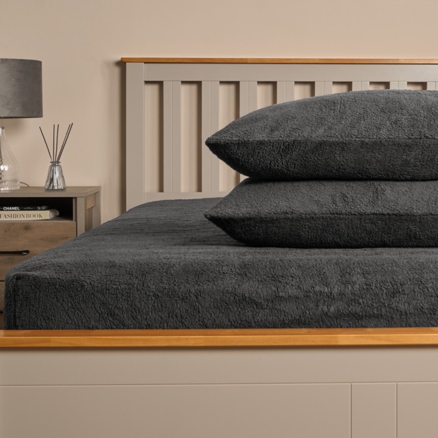 OHS Teddy Fleece Pillowcases - Charcoal - image 1
