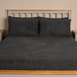 OHS Teddy Fleece Pillowcases - Charcoal - thumbnail 2