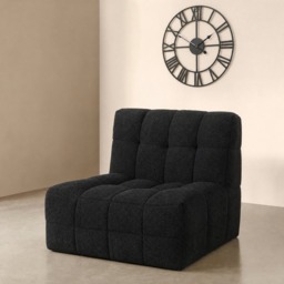 OHS Boucle Square Lazy Chair - Black - thumbnail 1