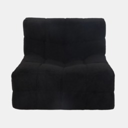 OHS Boucle Square Lazy Chair - Black - thumbnail 3