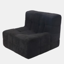 OHS Boucle Square Lazy Chair - Black - thumbnail 2