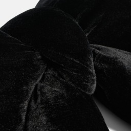OHS Velvet Bow Shaped Cushion - Black - thumbnail 5