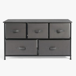 OHS Brooklyn Fabric 5 Drawer Chest - Grey - thumbnail 4