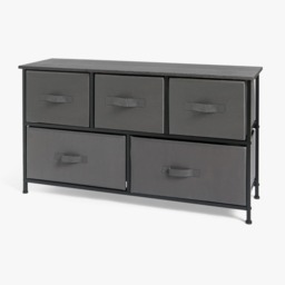 OHS Brooklyn Fabric 5 Drawer Chest - Grey - thumbnail 5
