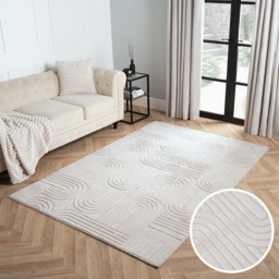 OHS Tufted Arches Rug, Stone - 80 x 150cm - thumbnail 1