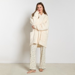 OHS Adults Zipper Hoodie Blanket - Cream - thumbnail 1