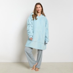 OHS Supersoft Hoodie Blanket, Adults - Baby Blue - thumbnail 3
