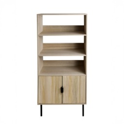 OHS Ribbed Display Unit - Light Wood - thumbnail 2