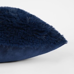 OHS 4 Pack Fluffy Cushion Covers, Navy - 45 x 45cm - thumbnail 5