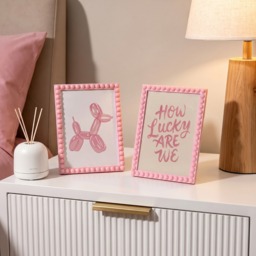 OHS 2 Pack Bobbin Photo Frames - Candy Pink - thumbnail 1