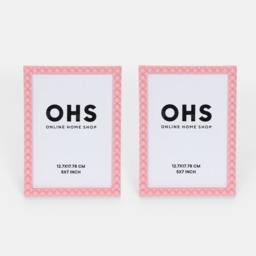 OHS 2 Pack Bobbin Photo Frames - Candy Pink - thumbnail 2