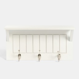 OHS Coat Hook Shelf - White - thumbnail 3