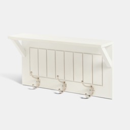 OHS Coat Hook Shelf - White - thumbnail 4