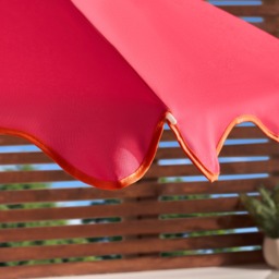 OHS Scallop Edge Outdoor Parasol - Pink/Orange - thumbnail 2