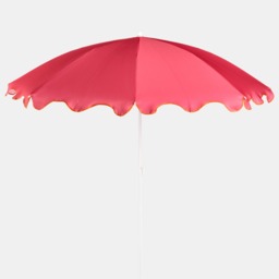 OHS Scallop Edge Outdoor Parasol - Pink/Orange - thumbnail 3