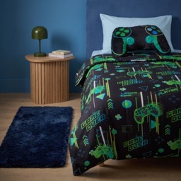 OHS Gaming 4.5 Tog Coverless Duvet & Filled Pillow Set, Navy - Single - thumbnail 5