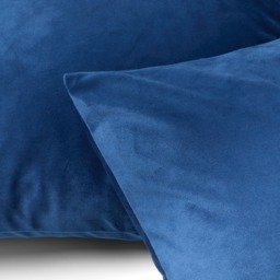 OHS 2 Pack Matte Velvet Cushion Covers, Navy - 45 x 45cm - thumbnail 4