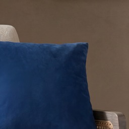 OHS 2 Pack Matte Velvet Cushion Covers, Navy - 45 x 45cm - thumbnail 2